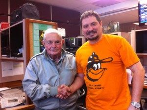 Local DJ wears awesome shirt with baseball legend