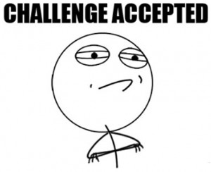 Presenting: the first (maybe) annual blogger’s challenge