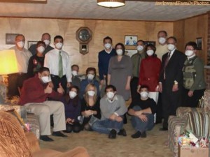 Family McFacemask The SARS family wishing you and yours a healthy holiday season.