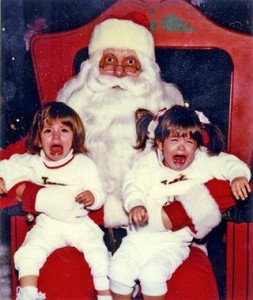 Santa has a look of hurry up mixed with crap, this is what my life has become.