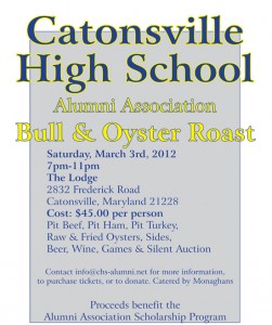 Catonsville High School’s Bull and Oyster Roast is a very good deal