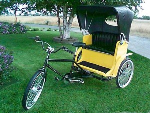 Pedicabs on the way to Baltimore, cab drivers roll eyes