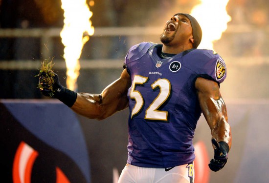 Ray Lewis enjoys grass